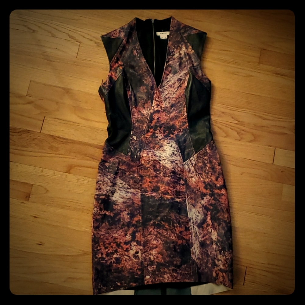 Helmut Lang Goat Leather Sheath Dress